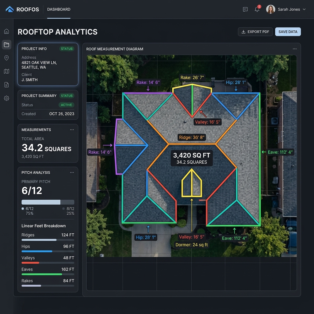 Roof Report Dashboard Mockup